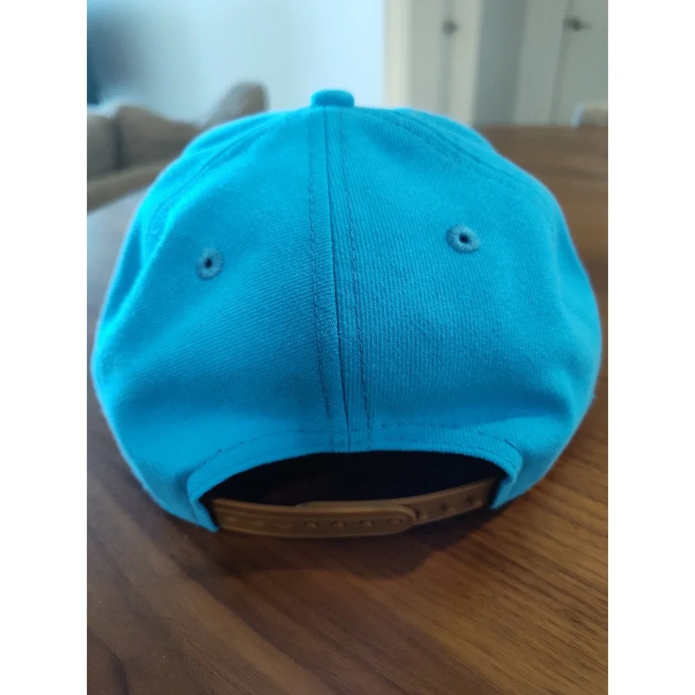 New Era 9FIFTY Pabst Blue Ribbon Snapback Hat Turquoise Brown Flat Bill Cap OSFM